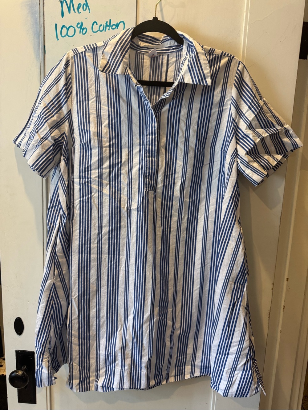 100% Cotton Old Navy Blue and White Luxury Feel Dress